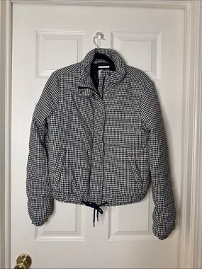 Full Tilt Black & White Gingham Puffer Jacket